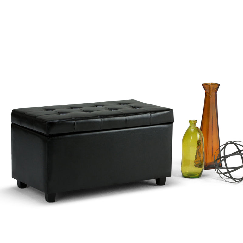 Cosmopolitan - Storage Ottoman - Midnight Black - R&R Furniture Gallery (Fountain Valley, CA)