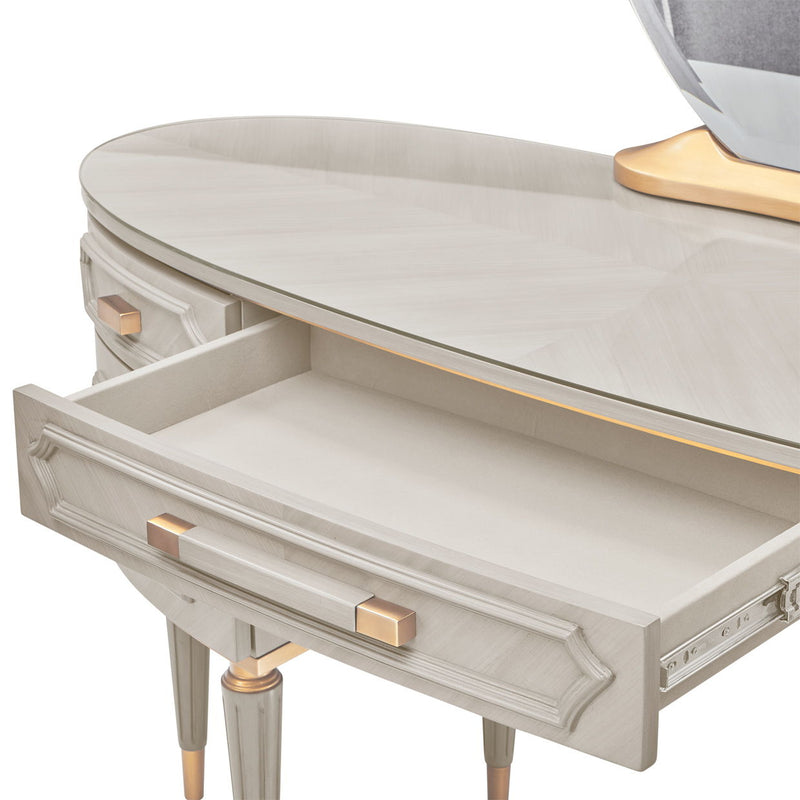 St. Charles - Vanity Desk - Dove Gray - R&R Furniture Gallery (Fountain Valley, CA)