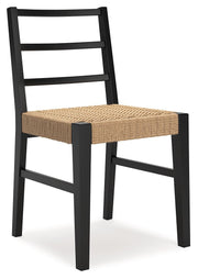 Isanti - Dining Room Side Chair (Set of 2) - Light Brown / Black - R&R Furniture Gallery (Fountain Valley, CA)