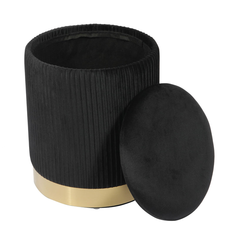 Zoe - Velvet Storage Ottoman - R&R Furniture Gallery (Fountain Valley, CA)