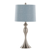 Pair of Lumi Source Ashland Contemporary Table Lamps set, featuring sleek design with fabric shades and modern metal bases.