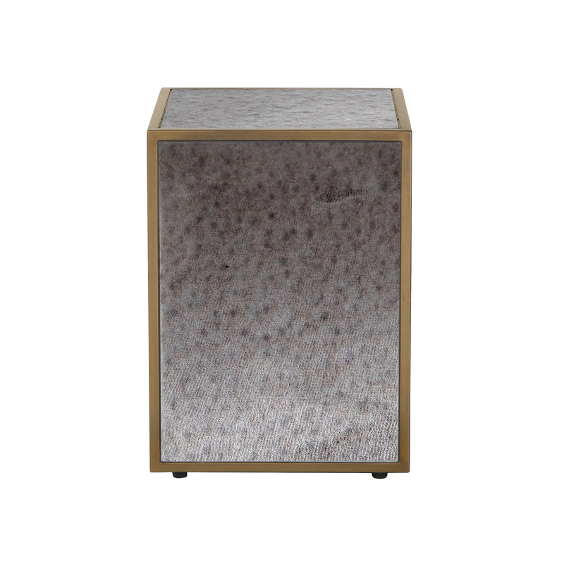 Lana - Mirrored Side Table - Antique Mirror - R&R Furniture Gallery (Fountain Valley, CA)