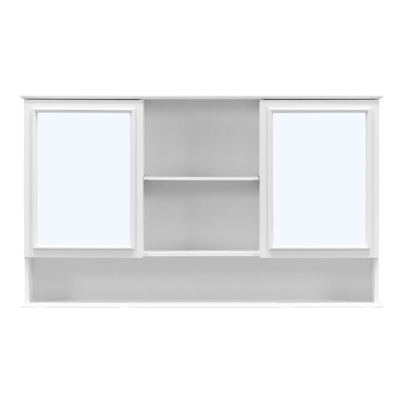 Wall Mounted Bathroom Medicine Cabinet With Double Mirrored Doors