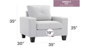 Glory Furniture accent club chair for relaxation with plush cushioning and stylish design, ideal for living room seating.