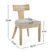 Contemporary Fabric Upholstered Side Dining Chairs Set With Curved Back - R&R Furniture Gallery (Fountain Valley, CA)