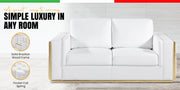 1130 - Top Grain Italian Leather Sofa - R&R Furniture Gallery (Fountain Valley, CA)