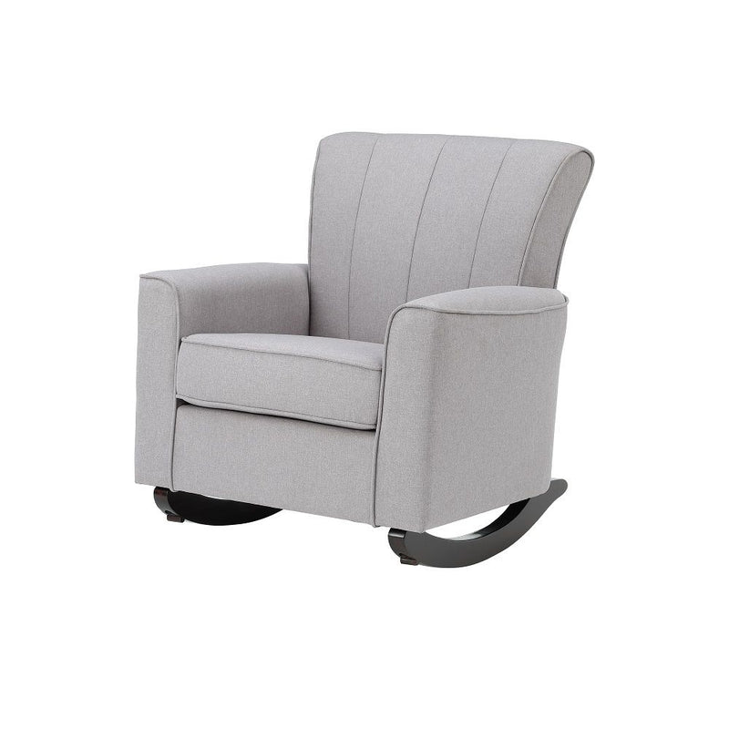 Denzell - Rocking Chair - Light Gray Linen - R&R Furniture Gallery (Fountain Valley, CA)