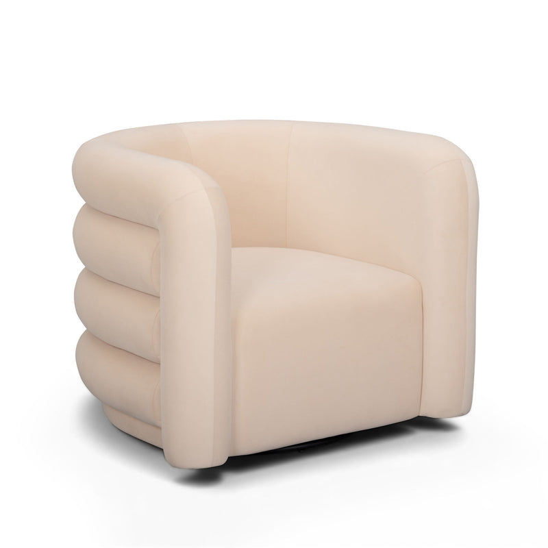 Curves - Velvet Swivel Accent Chair - R&R Furniture Gallery (Fountain Valley, CA)