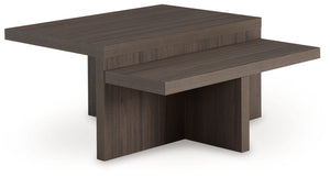 Zendex - Occasional Table Set (Set of 2) - Brown - R&R Furniture Gallery (Fountain Valley, CA)