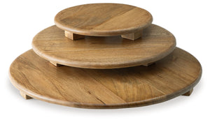 Kaidler - Tray Set (Set of 3) - Brown - R&R Furniture Gallery (Fountain Valley, CA)