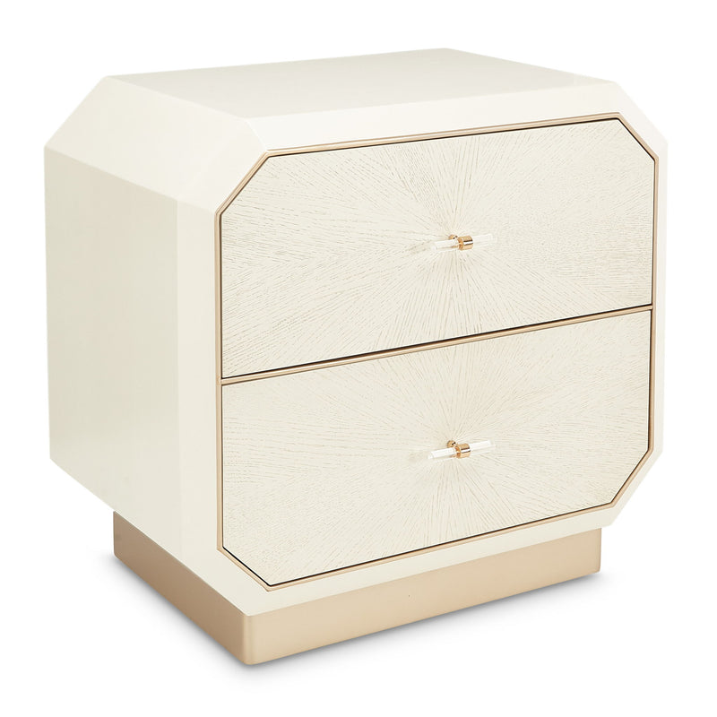 La Rachelle - 2-Drawer Nightstand - Champagne - R&R Furniture Gallery (Fountain Valley, CA)