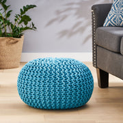 Moro - Knitted Round Pouf With Pumpkin Shape - R&R Furniture Gallery (Fountain Valley, CA)