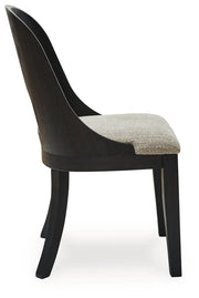 Rowanbeck - Dining Upholstered Side Chair (Set of 2) - Gray / Black - R&R Furniture Gallery (Fountain Valley, CA)