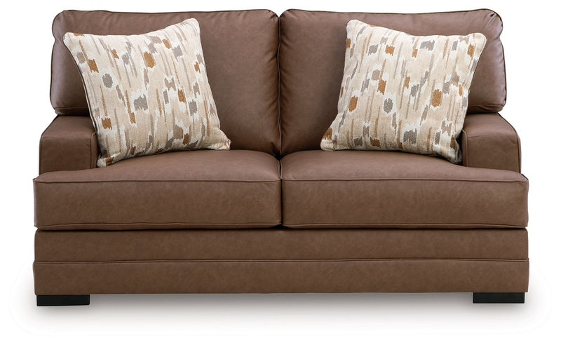 VillaCourt - Loveseat - Caramel - R&R Furniture Gallery (Fountain Valley, CA)