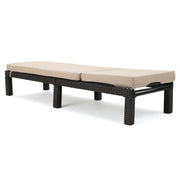 Puerta - Chaise Lounge Frame Cushion Outdoor Wicker Iron - Beige / Dark Brown - R&R Furniture Gallery (Fountain Valley, CA)