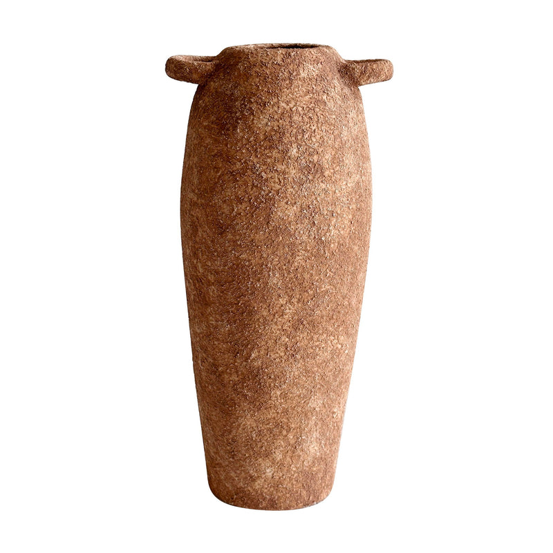 Earthenware - Narrow Vase - Light Brown - R&R Furniture Gallery (Fountain Valley, CA)