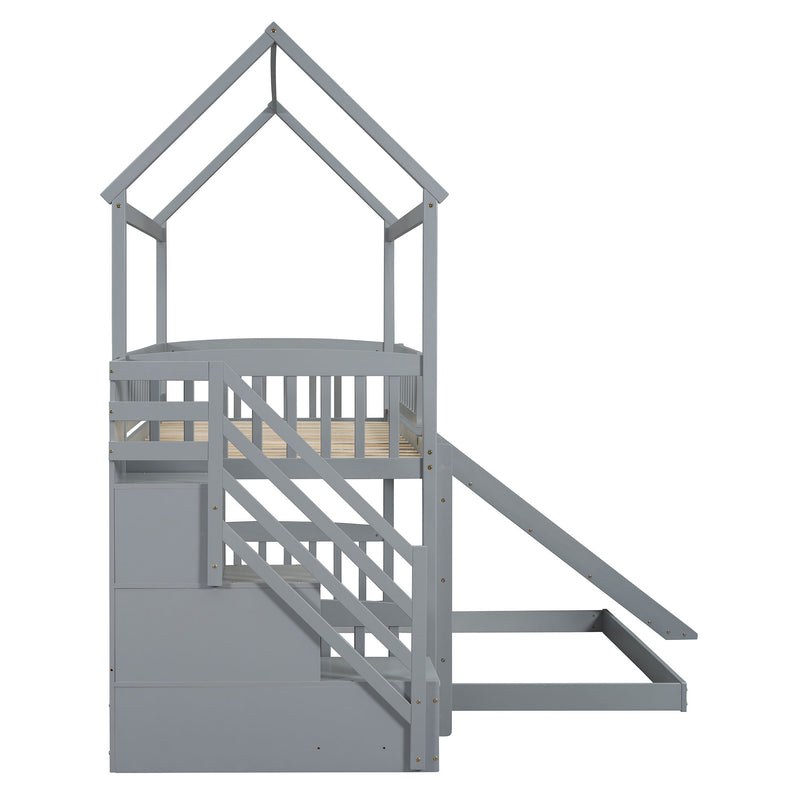 House Bunk Bed With Slide - R&R Furniture Gallery (Fountain Valley, CA)