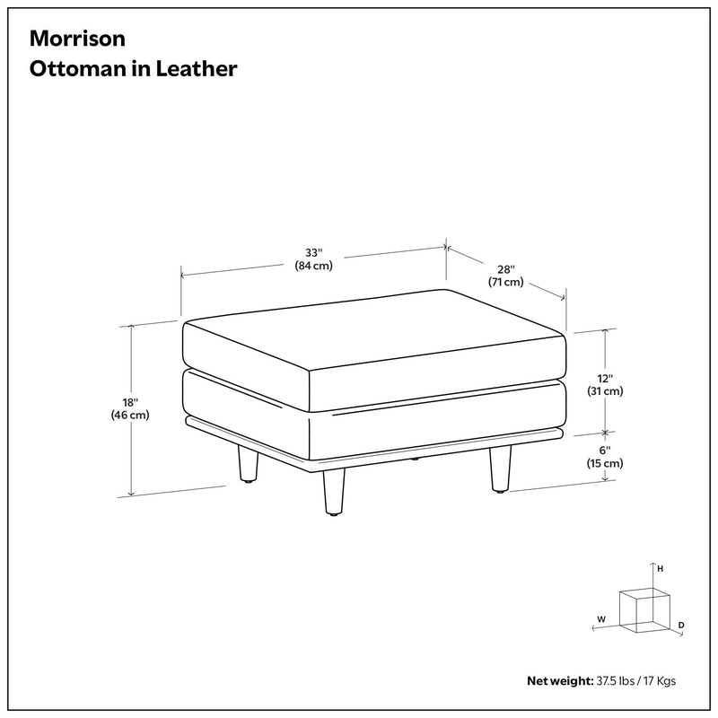 Morrison - Handcrafted Ottoman - R&R Furniture Gallery (Fountain Valley, CA)