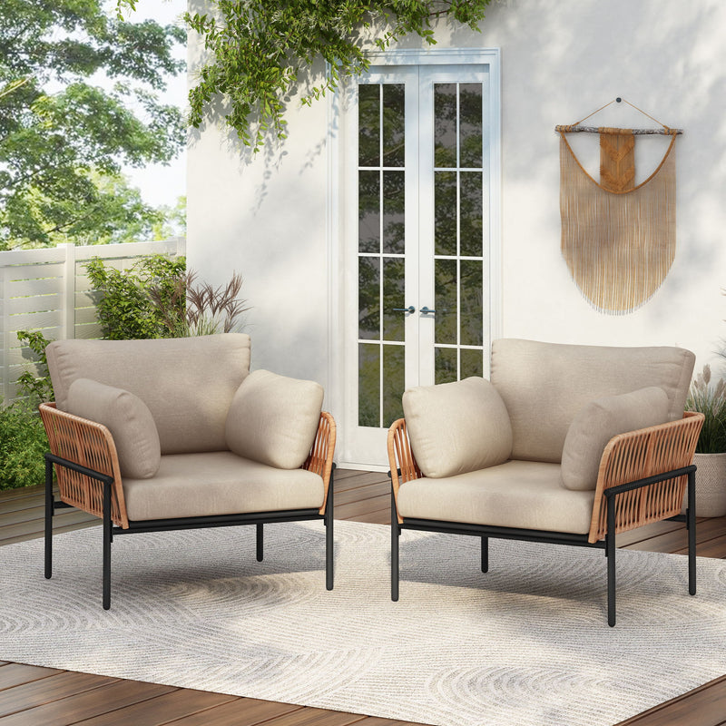 Rope Lounge Chair With Cushions For Modern Spaces - R&R Furniture Gallery (Fountain Valley, CA)