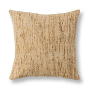 Classic Home Mecca 22x22 inch natural accent pillow with textured fabric, perfect for adding style to living spaces.