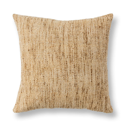 Classic Home Mecca 22x22 inch natural accent pillow with textured fabric, perfect for adding style to living spaces.