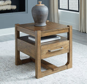 Cabalynn - Square End Table - Light Brown - R&R Furniture Gallery (Fountain Valley, CA)