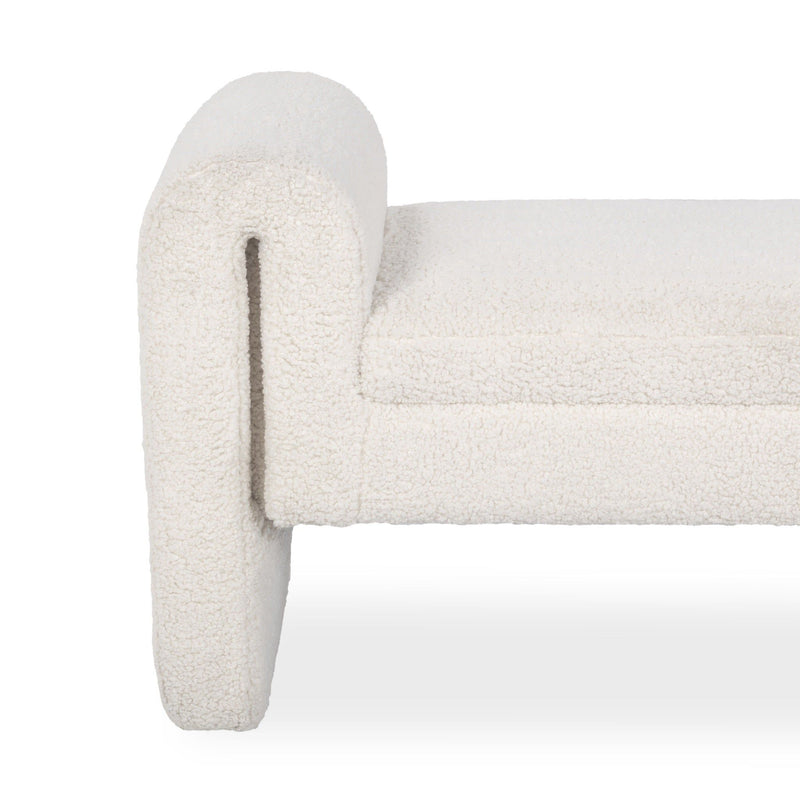 Ada - Bench - Ivory Fleece - R&R Furniture Gallery (Fountain Valley, CA)