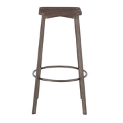 Set of two Lumi Source Clara industrial square barstools in espresso finish, featuring modern design and sturdy metal legs.