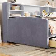 Luxurious Upholstered Platform Bed With Storage Drawers - R&R Furniture Gallery (Fountain Valley, CA)
