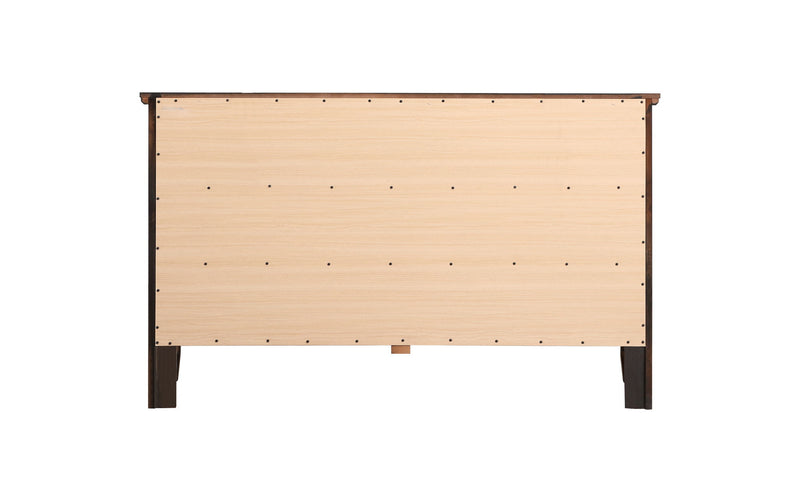 Glory Furniture Primo dresser with multiple drawers and sleek wood finish, ideal for bedroom storage and organization.