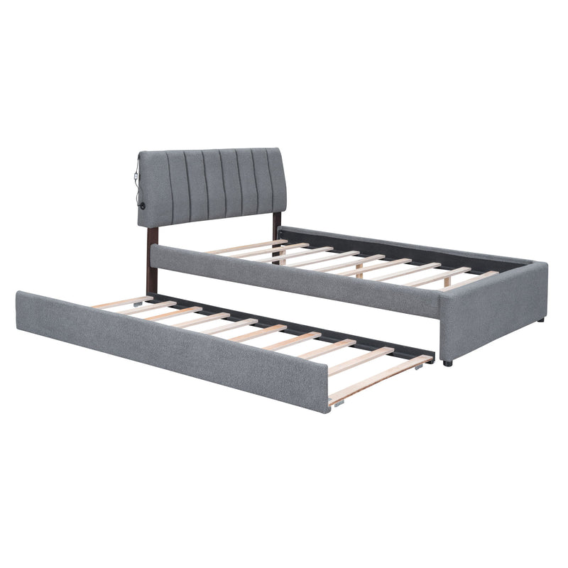 Upholstered Platform Bed With Trundle - R&R Furniture Gallery (Fountain Valley, CA)