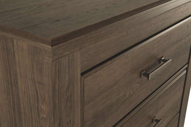 Juararo - Five Drawer Chest - Dark Brown - R&R Furniture Gallery (Fountain Valley, CA)