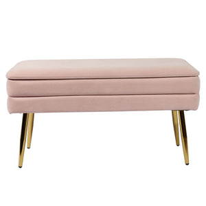 Ziva - Velvet Storage Bench - R&R Furniture Gallery (Fountain Valley, CA)