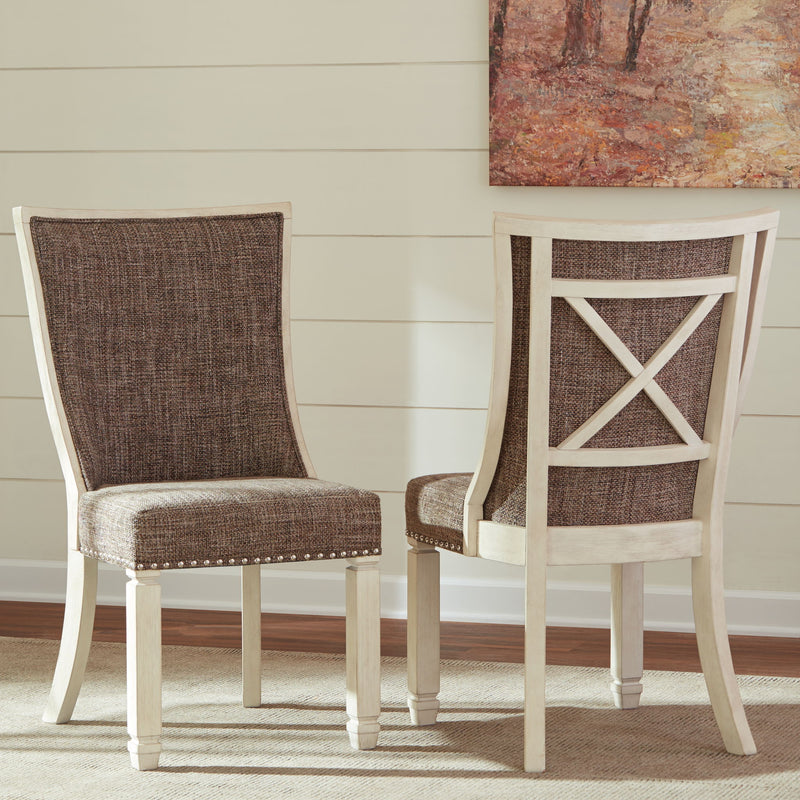 Bolanburg - Dining UPH Side Chair (Set of 2) - Lattice Back - Brown / Beige - R&R Furniture Gallery (Fountain Valley, CA)