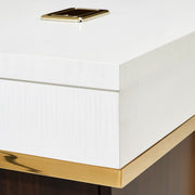Belmont Place - Desk - White / Dark Brown - R&R Furniture Gallery (Fountain Valley, CA)