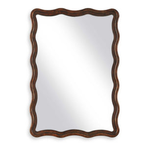 Mirror With Scalloped Edges - Antique Bronze