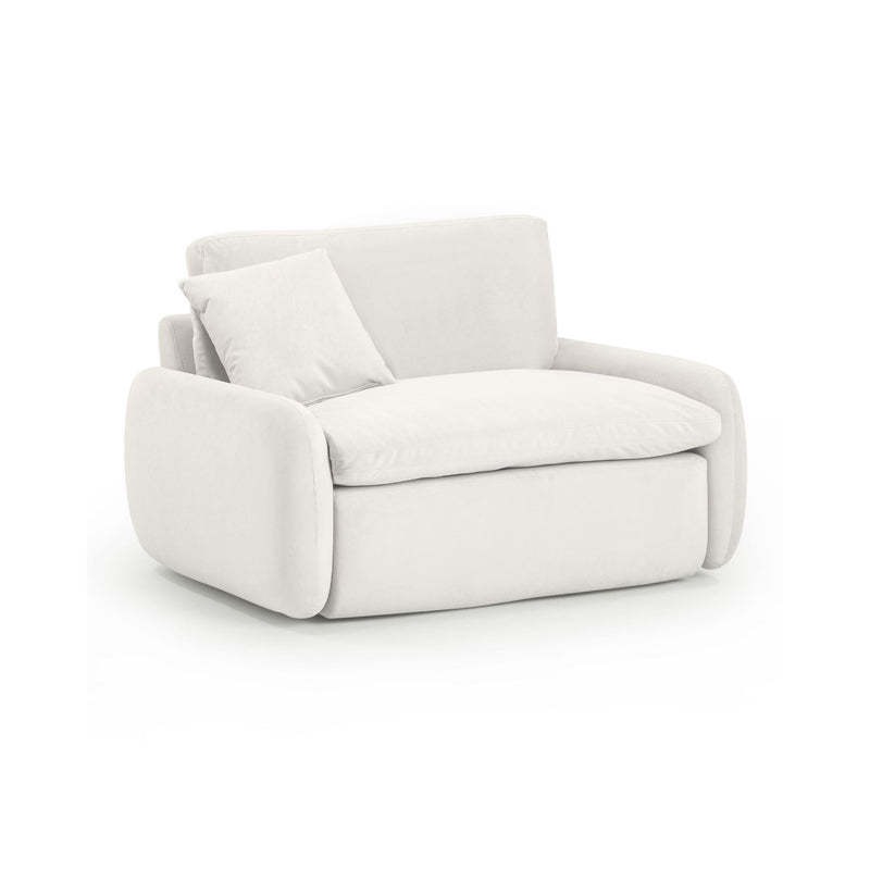 TOV Furniture Rachelle Boucle Lounge Chair with plush boucle upholstery and modern armchair design in a cozy living space.