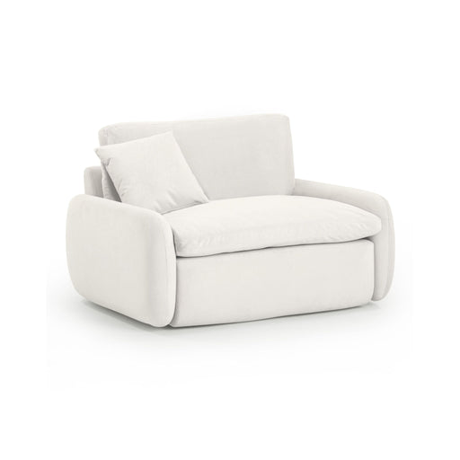 TOV Furniture Rachelle Boucle Lounge Chair with plush boucle upholstery and modern armchair design in a cozy living space.