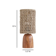 Kombu - Raffia and Wood Small Table Lamp - Natural - R&R Furniture Gallery (Fountain Valley, CA)