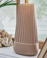 Dellner - Ceramic Table Lamp - Mocha - R&R Furniture Gallery (Fountain Valley, CA)