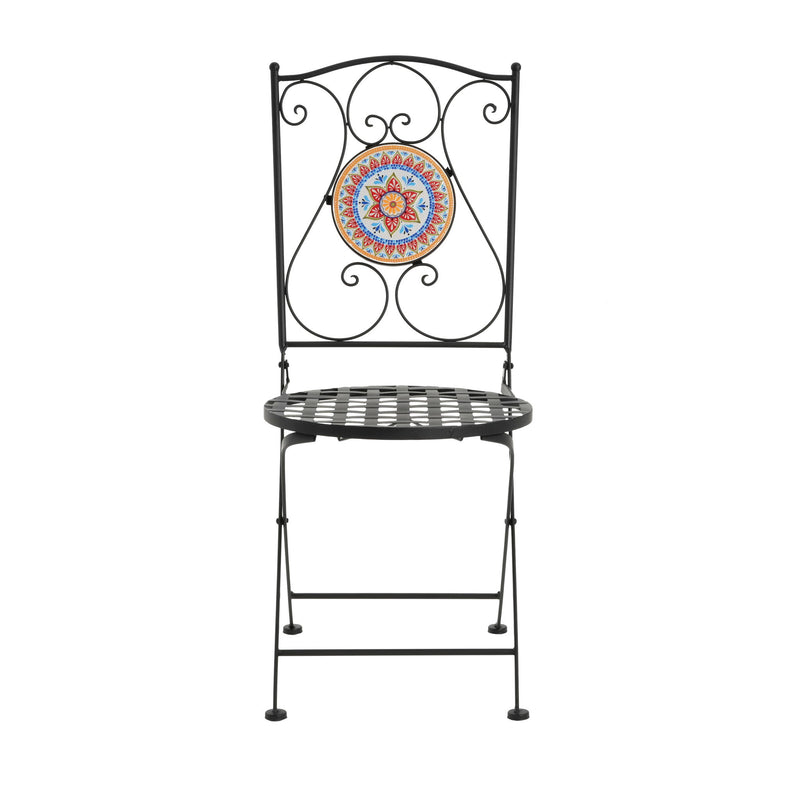 Lambert - Outdoor Chat Set - Black / Red - R&R Furniture Gallery (Fountain Valley, CA)