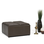 Avalon - Square Coffee Table, Storage Ottoman - R&R Furniture Gallery (Fountain Valley, CA)