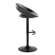 Lumi Source Posh contemporary adjustable barstools set with swivel seats, rounded T footrest, modern design, and wooden finish.