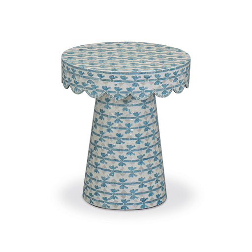 Lady - Capiz Shell Round Side Table - Blue Ribbon - R&R Furniture Gallery (Fountain Valley, CA)