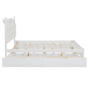 Storage Platform Bed, With 2 Big Drawers, Trundle, One Set Of Sockets & USB Ports - R&R Furniture Gallery (Fountain Valley, CA)