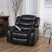 Classic Design Recliner, Upholstery Recliner, Glider Recliner - Black Berry - R&R Furniture Gallery (Fountain Valley, CA)
