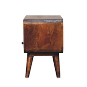 Mini Curved Media Unit - Chestnut - R&R Furniture Gallery (Fountain Valley, CA)