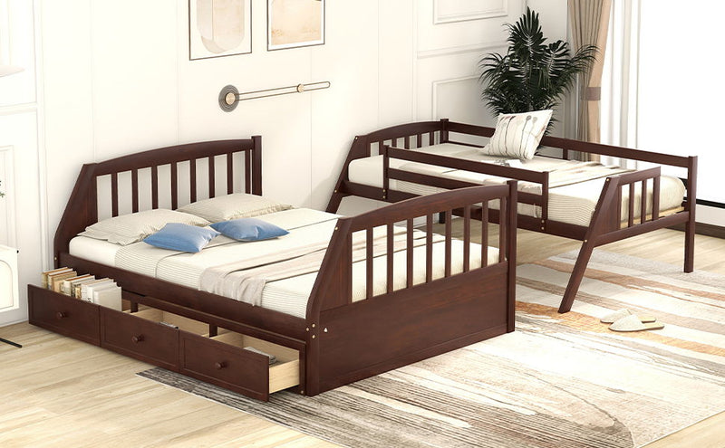 Bunk Bed With Drawers, Ladder And Storage Staircase - R&R Furniture Gallery (Fountain Valley, CA)