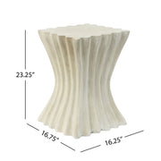 Mgo Archaistic Wavy Side Table - Antique Sandstone - R&R Furniture Gallery (Fountain Valley, CA)