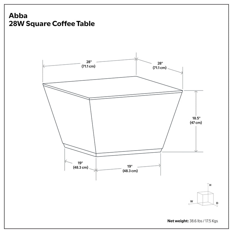 Abba - Handcrafted Square Coffee Table - R&R Furniture Gallery (Fountain Valley, CA)